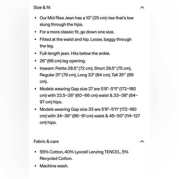 NWT GAP Mid Rise UltraSoft Baggy Jeans - Picture 6 of 6